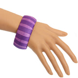 Purple Two Tone Wrapped Bangle Bracelet
