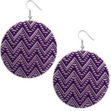 Purple ZigZag Earrings