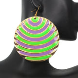 Green two tone earrings