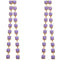 Purple Elegant Beaded Drop Earrings
