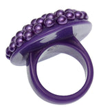 Purple Large Beaded Fashion Ring