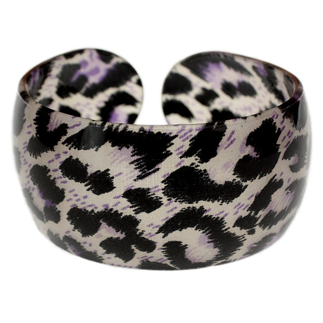 Purple Cheetah Print Cuff Bracelet