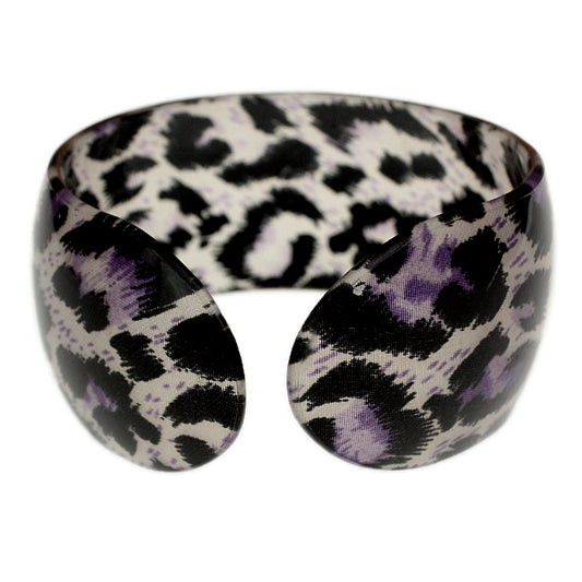 Purple Cheetah Print Cuff Bracelet