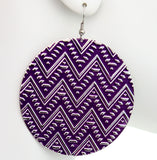 Purple Chevron Earrings