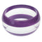 Purple Clear Striped Round Bangle Bracelet