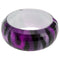 Purple Glossy Zebra Stripe Hinge Bangle Bracelet