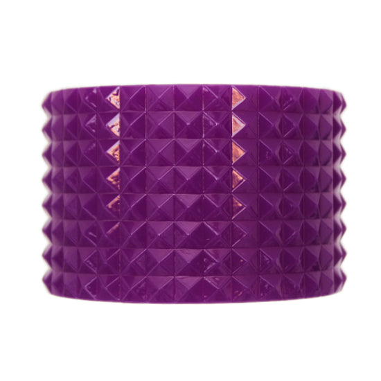 Purple Pyramid Cone Bangle Bracelet