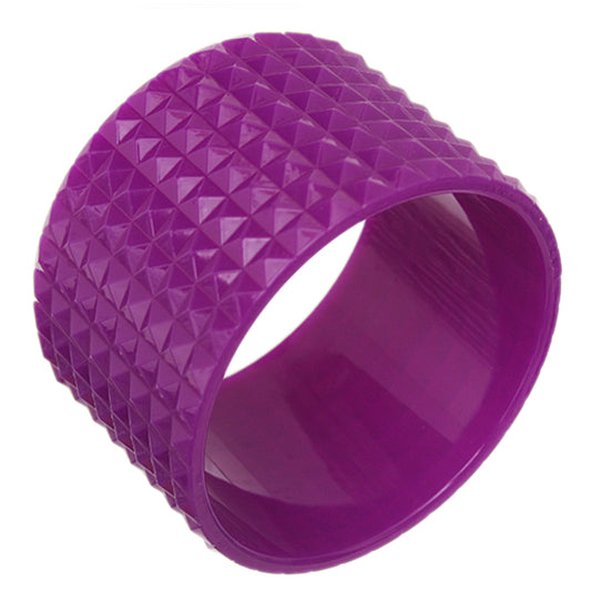 Purple Pyramid Cone Bangle Bracelet
