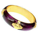 Purple Glossy Sunburst Bangle Bracelet