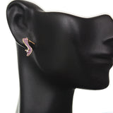 Purple Gemstone Handbag High Heels Stud Earrings