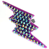 Purple Lightning Bolt Adjustable Ring