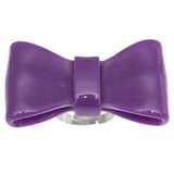Purple Large Glossy Bow Adjustable Ring