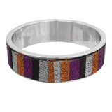 Purple Multicolor Glitter Bangle Bracelet