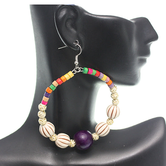 Wood Hoop Earrings
