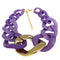 Purple Graduated Adjustable Chain Link Bracelet