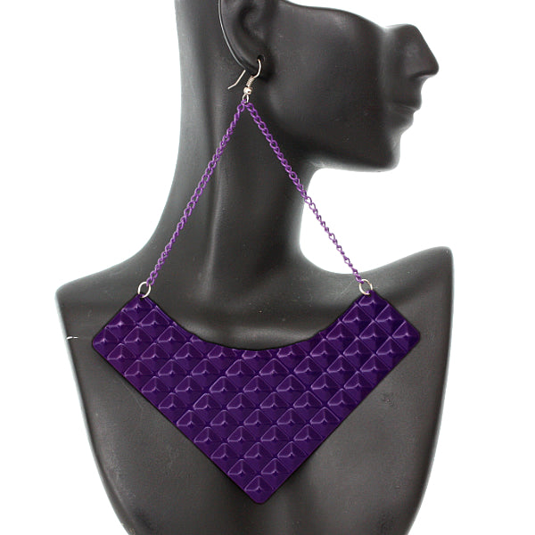 Big Purple Earrings