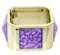 Purple Spotted Pyramid Hinged Bracelet