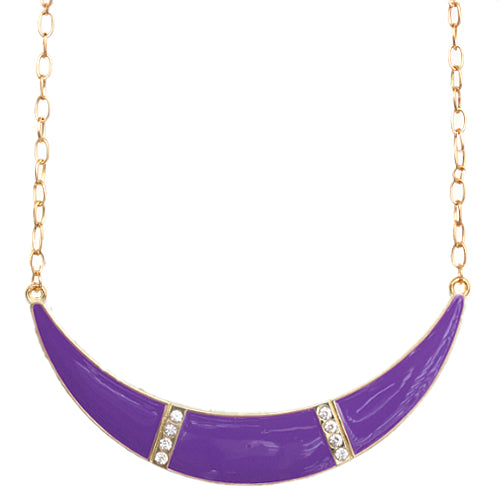 Purple Arch Gemstone Chain Necklace