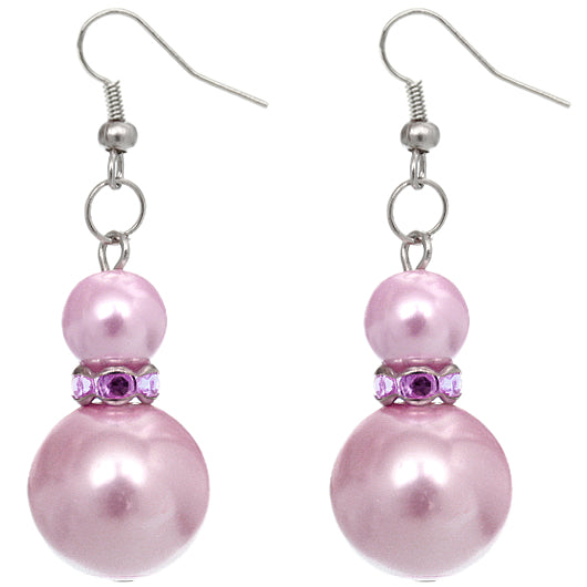 Purple Pearl Earrings