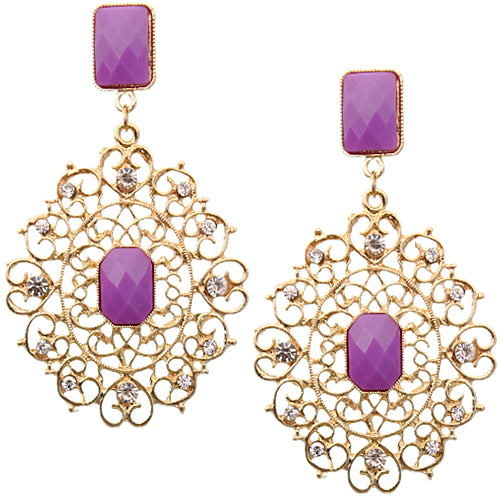 Purple Elegant Earrings