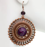 Purple Dangling Earrings