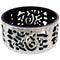 Purple Silver Cutout Chinese Textured Bangle Bracelet