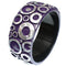 Purple Silver Foil Bubble Bangle Bracelet