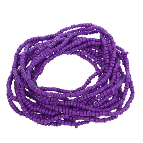 Purple Beaded Stretch Stacked Bracelets