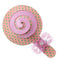 Pink Purple Swirl Polka Dot Comic Hair Clip Bow