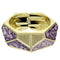 Purple Spotted Triangular Hinged Bracelet