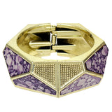 Purple Spotted Triangular Hinged Bracelet
