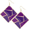 Purple Triangular Multi-Shaped Dangle Earrings