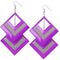 Purple Triangle Earrings