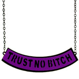 Purple Trust No Bitch Chain Necklace
