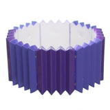 Purple Two Tone Pleated Ruffle Stretch Bracelet