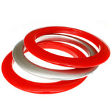 Red 3-Piece Stacked Bracelet Set