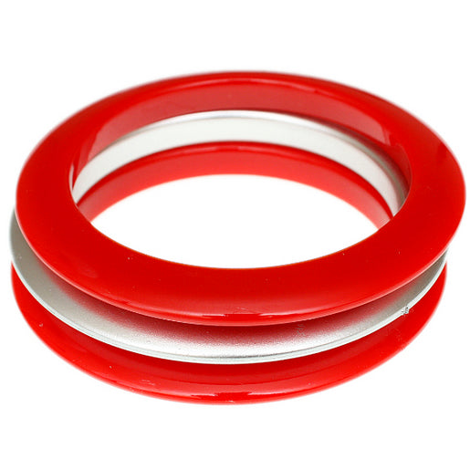 Red 3-Piece Stacked Bracelet Set