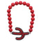 Red Cactus Bead Stretch Bracelet
