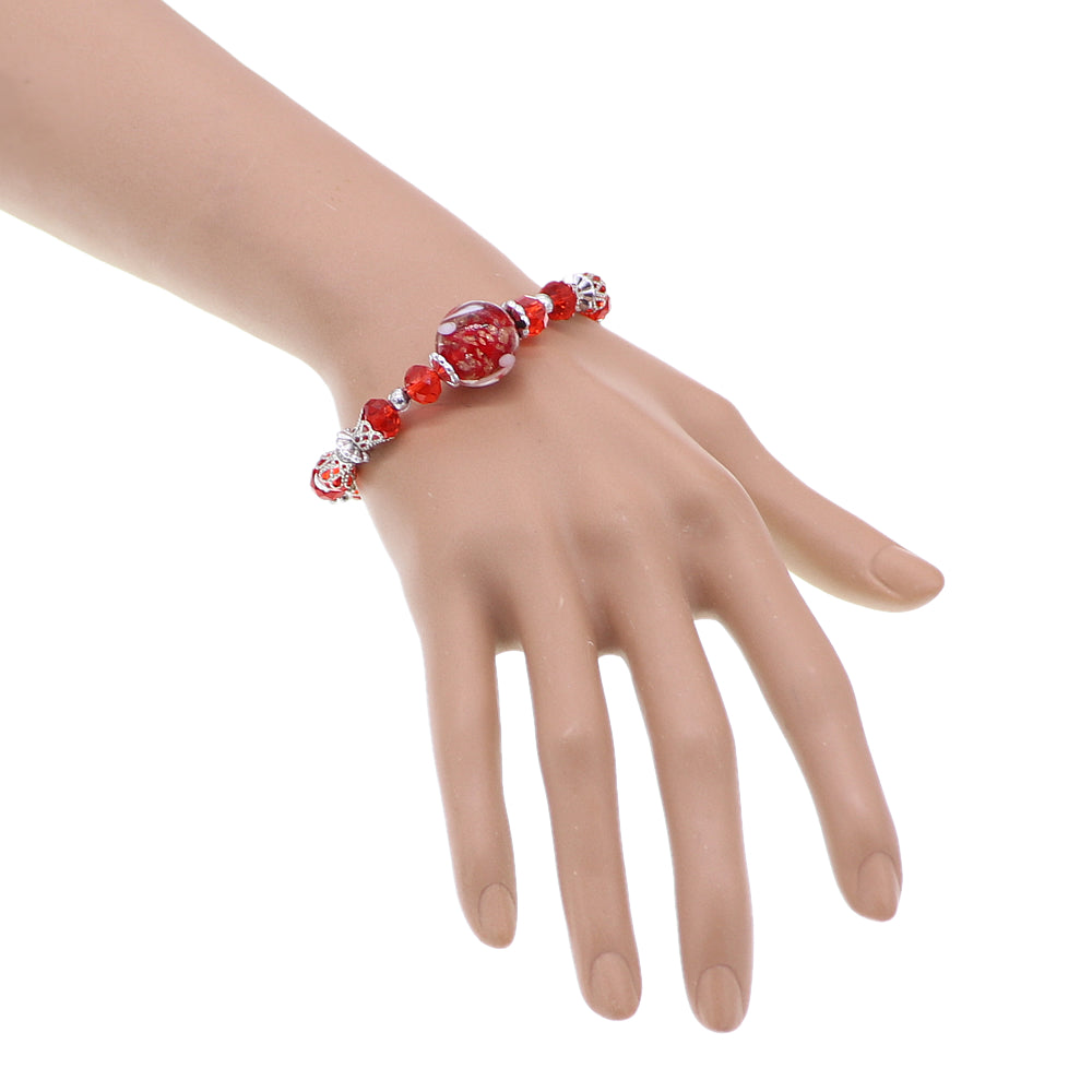 Glass Bead Stretch Bracelet