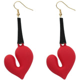 Red Bubble Heart Earrings