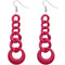 Red Gradual Chain Link Earrings