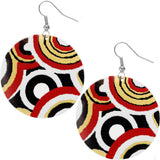 Red Yellow Circular Earrings