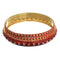Red Cone Pave Stacked Bracelet Set