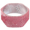 Pink Cracked Texture Hexagon Bangle Bracelet