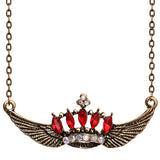 Red Crown Double Wing Chain Necklace