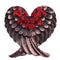 Red Beaded Double Wing Adjustable Ring