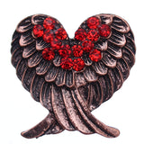 Red Beaded Double Wing Adjustable Ring