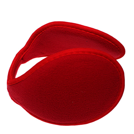 Red Fleece Unisex Coil EarMuffs Warmers