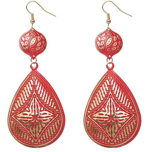 Red Drop Earrings
