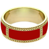 Red Beaded Outline Bangle Bracelet